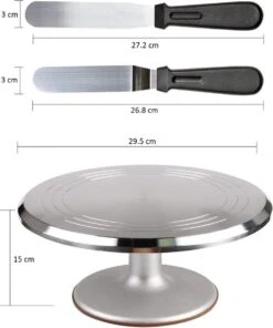 Luxe RVS Draaiplateau Set - 356 Delige Taart En Cake Decoratie Set - Taart Bakken Accessoires Set – Taartversiering -Bormioli Rocco winkel 1002x1200 1