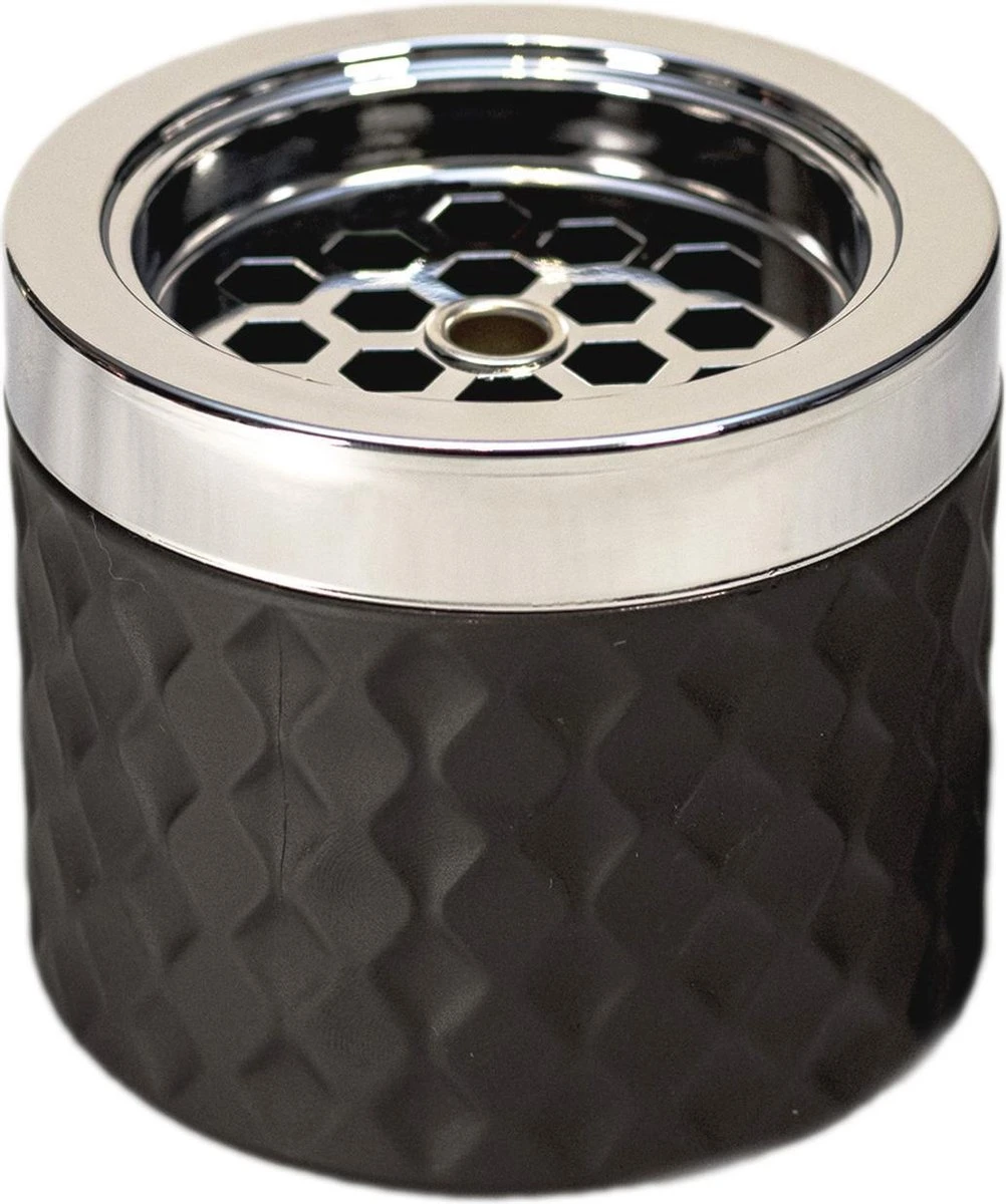 APS-Germany® Asbak Voor Binnen En Buiten - Asbakken Met Deksel - Ø9,5 Cm - Zwart 3 APS-Germany® Asbak Voor Binnen En Buiten - Asbakken Met Deksel - Ø9,5 Cm - Zwart
