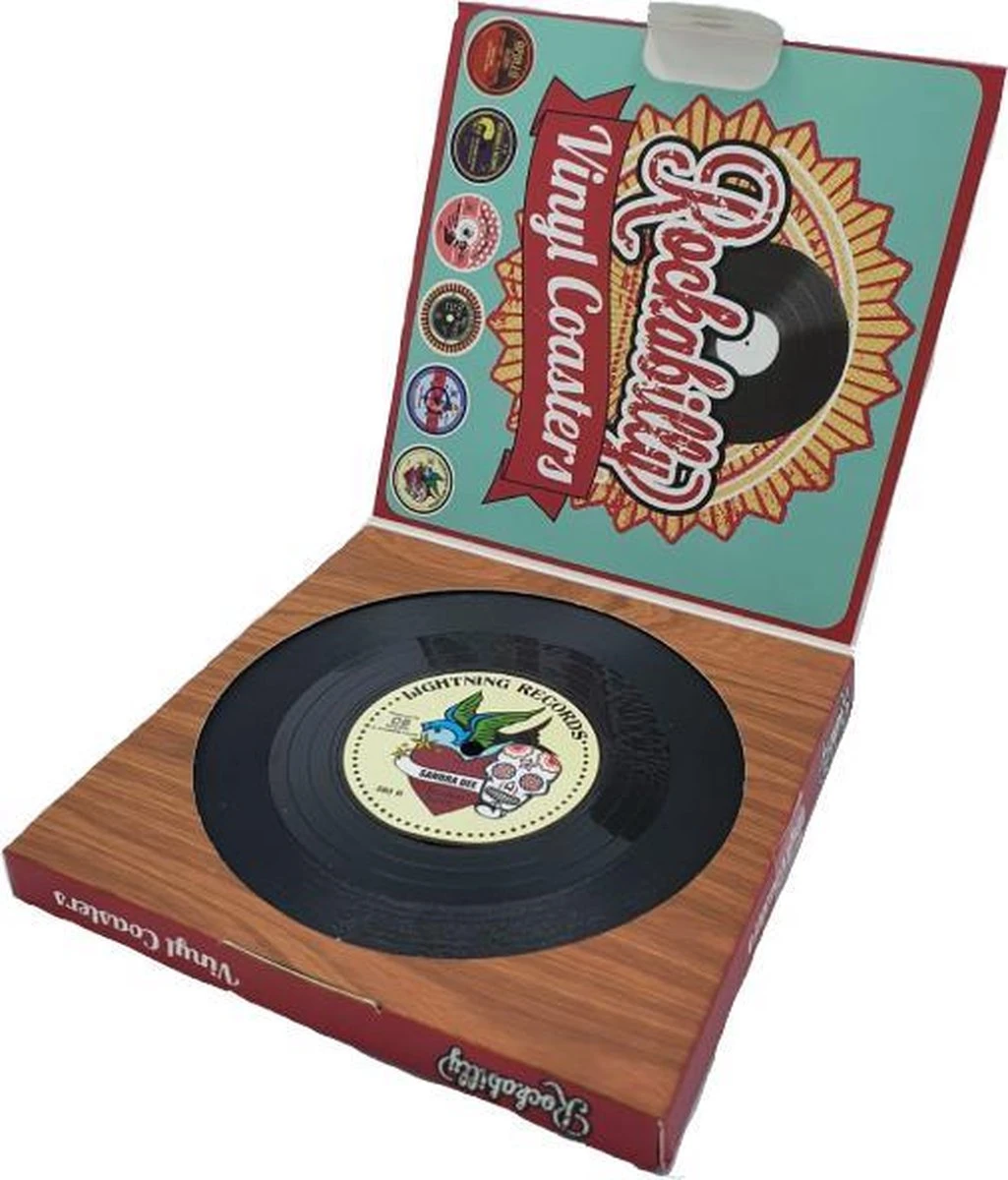 Retro Rockabilly LP Vinyl Onderzetters - 6 Stuks - ODaani 6 Retro Rockabilly LP Vinyl Onderzetters - 6 Stuks - ODaani - Afbeelding 4