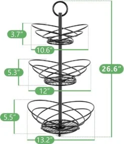 Fuegobird Fruitmand - Fruitmand Metaal - 3 Laags - Afneembaar - Zwart 18 Fuegobird Fruitmand - Fruitmand Metaal - 3 Laags - Afneembaar - Zwart -Bormioli Rocco winkel 1030x1200