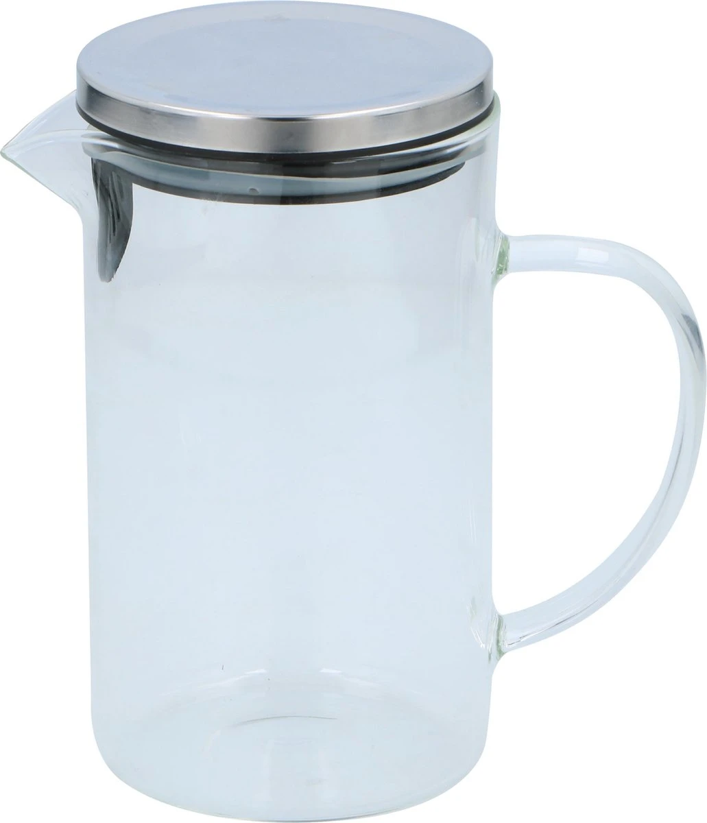 Alpina Karaf Met Deksel 1 Liter Glas/rvs Transparant/zilver 4 Alpina Karaf Met Deksel 1 Liter Glas/rvs Transparant/zilver - Afbeelding 2