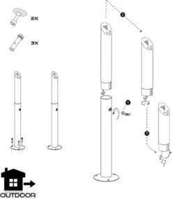 BRASQ RVS Asbak Staand Met 2 Liter Inhoud- Rookpaal - Peukenzuil - AT300 17 BRASQ RVS Asbak Staand Met 2 Liter Inhoud- Rookpaal - Peukenzuil - AT300 -Bormioli Rocco winkel 1038x1200
