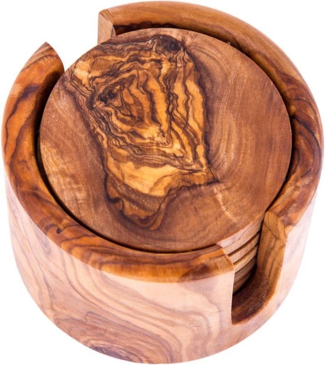 Yakelos Onderzetters Olijfhout Handgemaakt 6 Stuks 6 Yakelos Onderzetters Olijfhout Handgemaakt 6 Stuks - Afbeelding 4