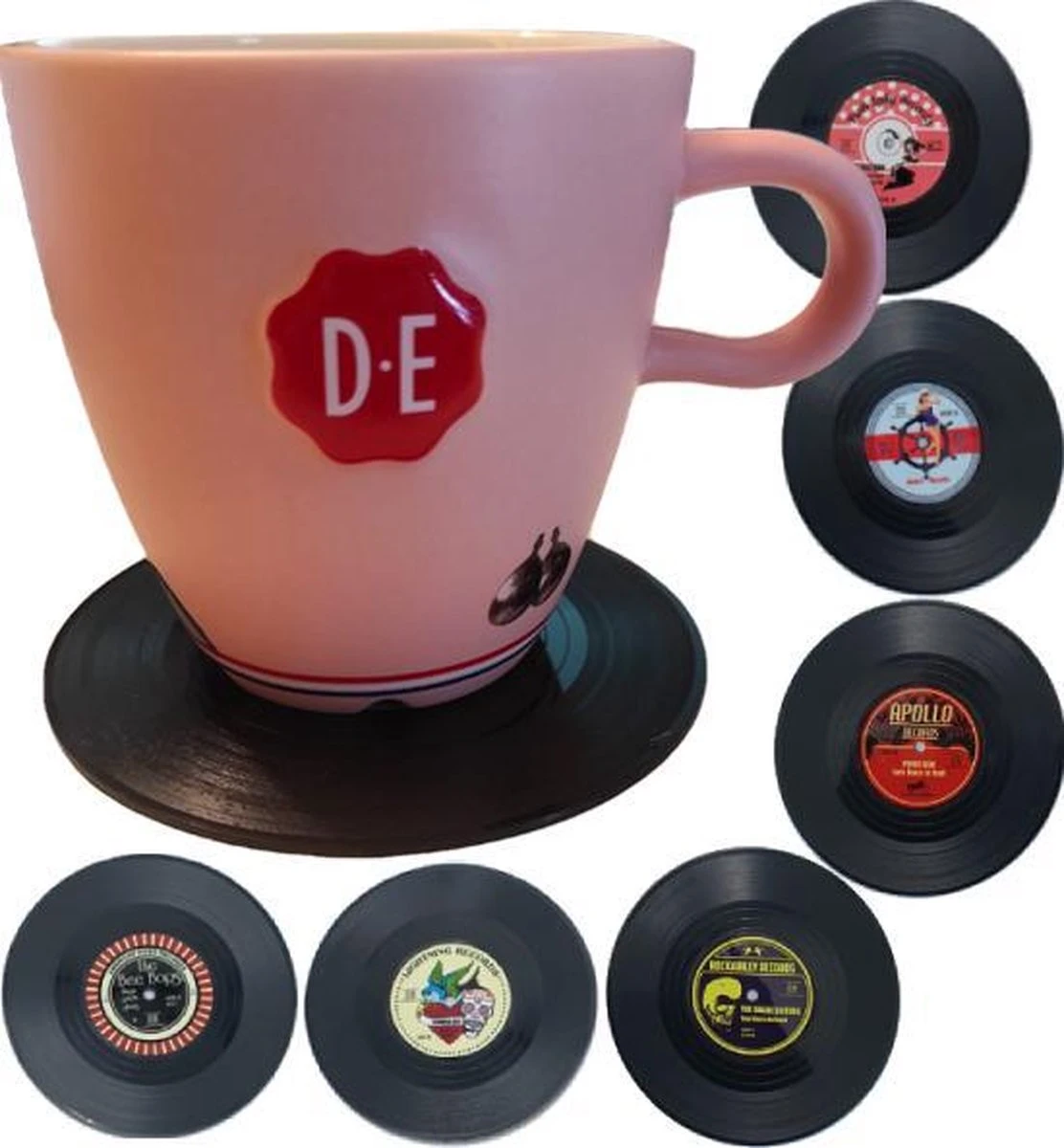 Retro LP + Rockabilly LP - Vinyl Onderzetters - 12 Stuks - Onderzetters Voor Glazen - ODaani 7 Retro LP + Rockabilly LP - Vinyl Onderzetters - 12 Stuks - Onderzetters Voor Glazen - ODaani - Afbeelding 5