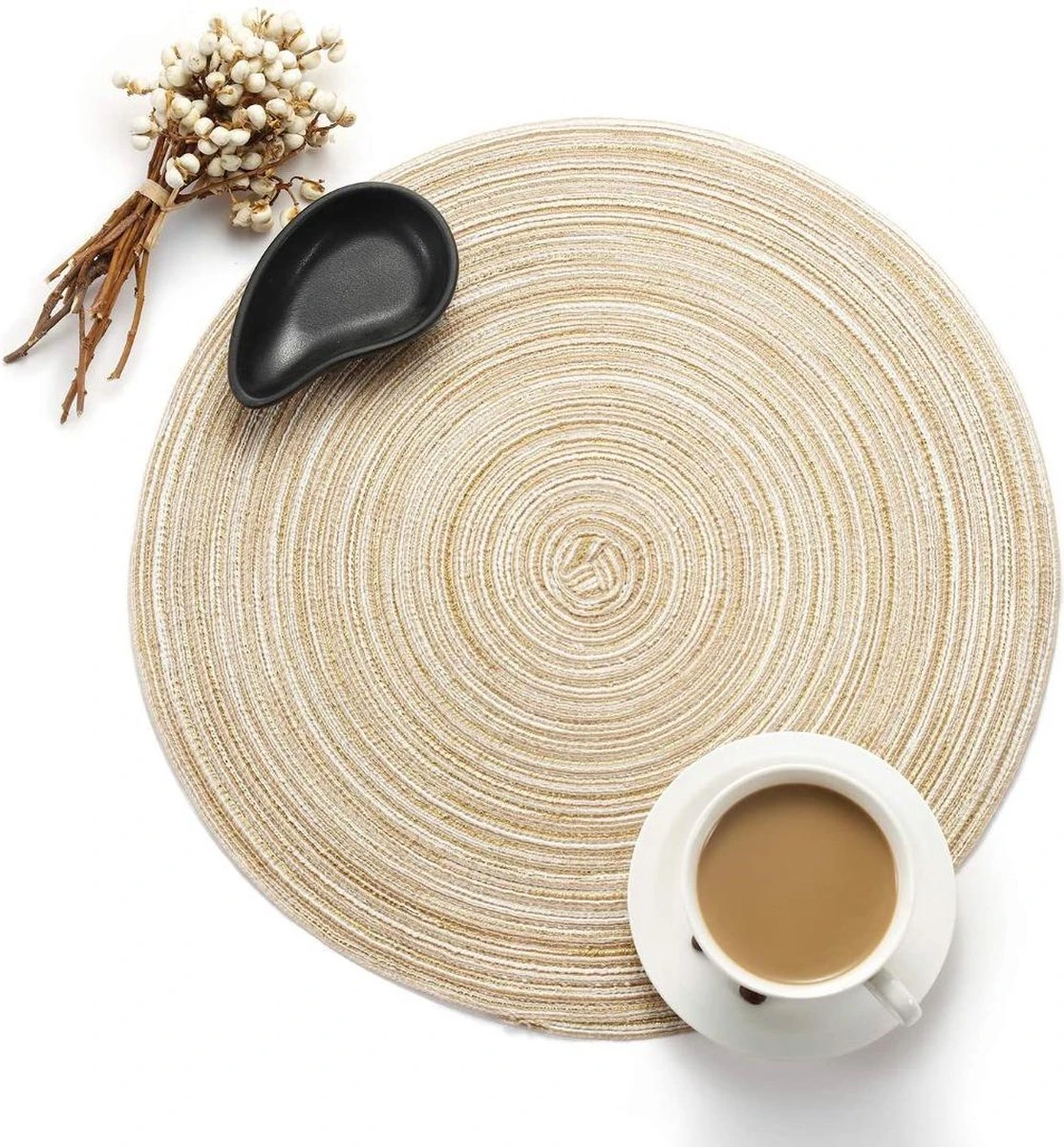 Merkloos Placemat - 2 Stuks - Placemat Rond - Placemats Rond Gevlochten - Tafelonderzetter - Tafel Onderleggers - Onderleggers Placemat - Placemat 30 Cm 12 Merkloos Placemat - 2 Stuks - Placemat Rond - Placemats Rond Gevlochten - Tafelonderzetter - Tafel Onderleggers - Onderleggers Placemat - Placemat 30 Cm - Afbeelding 10