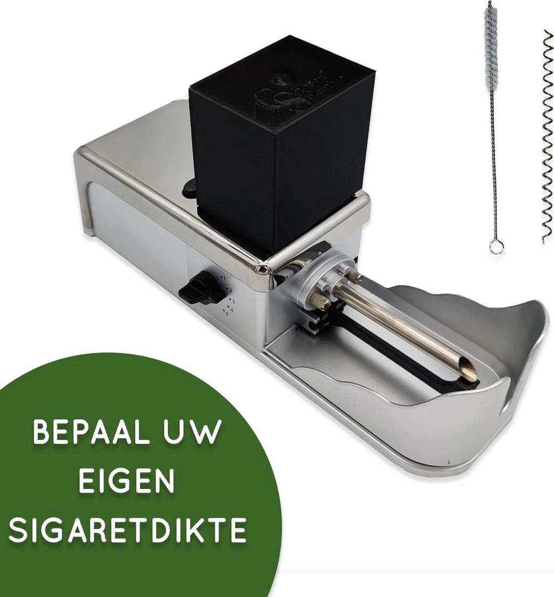 Elektrische Sigarettenmaker – Sigaretten Maker Electrisch – RVS – Sigaretten – Krachtige Motor - Electrische Sigarettenmachine – 25x13x8 Cm 3 Elektrische Sigarettenmaker – Sigaretten Maker Electrisch – RVS – Sigaretten – Krachtige Motor - Electrische Sigarettenmachine – 25x13x8 Cm
