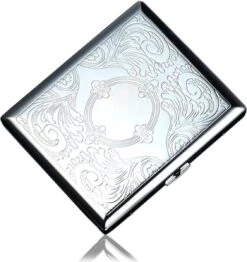 Merkloos Luxe Sigarettenhouder - Sigaretten Box 3 - Sigaretten Opbergdoosje - Sigaretten Koker Metaal - 20 Sigaretten - Cigarettecase -Bormioli Rocco winkel 1132x1200