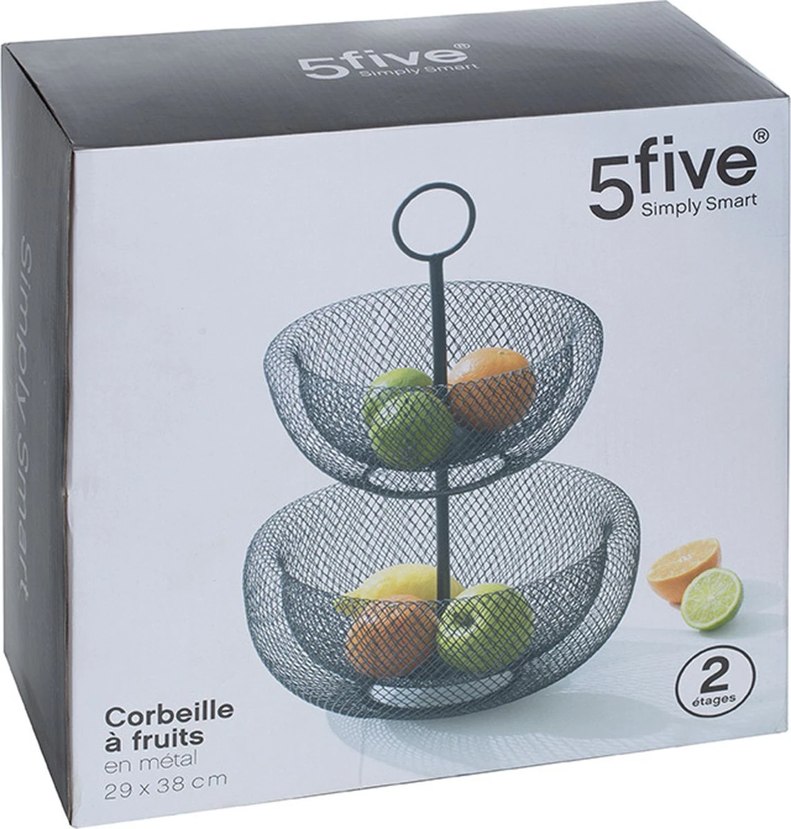 Dubbele Etagere Fruitschaal/fruitmand Rond Zwart Metaal 30 X 43 Cm - Fruitschalen/fruitmanden - Draadmand Van Metaal 4 Dubbele Etagere Fruitschaal/fruitmand Rond Zwart Metaal 30 X 43 Cm - Fruitschalen/fruitmanden - Draadmand Van Metaal - Afbeelding 2