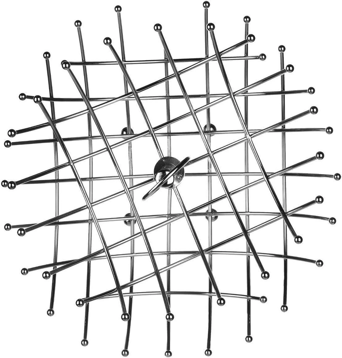 Dubbele Etagere Fruitschaal/fruitmand Rond Zilver Metaal 36 X 40 Cm - Fruitschalen/fruitmanden - Draadmand Van Metaal 4 Dubbele Etagere Fruitschaal/fruitmand Rond Zilver Metaal 36 X 40 Cm - Fruitschalen/fruitmanden - Draadmand Van Metaal - Afbeelding 2