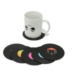 Merkloos LP Vinyl Onderzetters - 6 Stuks 12 Merkloos LP Vinyl Onderzetters - 6 Stuks -Bormioli Rocco winkel 1162x1200