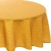 ATMOSPHERA Tafelkleed Van Polyester Rond Diameter 180 Cm - Etnisch Print Oker Geel - Eettafel Tafellakens 2 ATMOSPHERA Tafelkleed Van Polyester Rond Diameter 180 Cm - Etnisch Print Oker Geel - Eettafel Tafellakens -Bormioli Rocco winkel 1167x1200