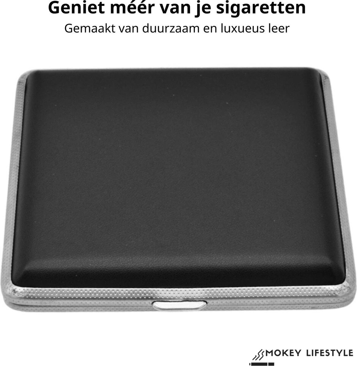Sigarettendoosje – Premium - Zwart - 20 Sigaretten - Sigarettenhouder – Sigaretten Box – Sigaretten Opbergdoosje 4 Sigarettendoosje – Premium - Zwart - 20 Sigaretten - Sigarettenhouder – Sigaretten Box – Sigaretten Opbergdoosje - Afbeelding 2