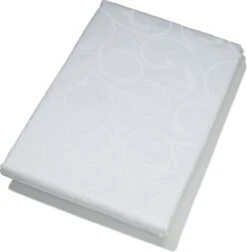 KOOK Damast Tafelkleed - 160x240 Cm - Wit