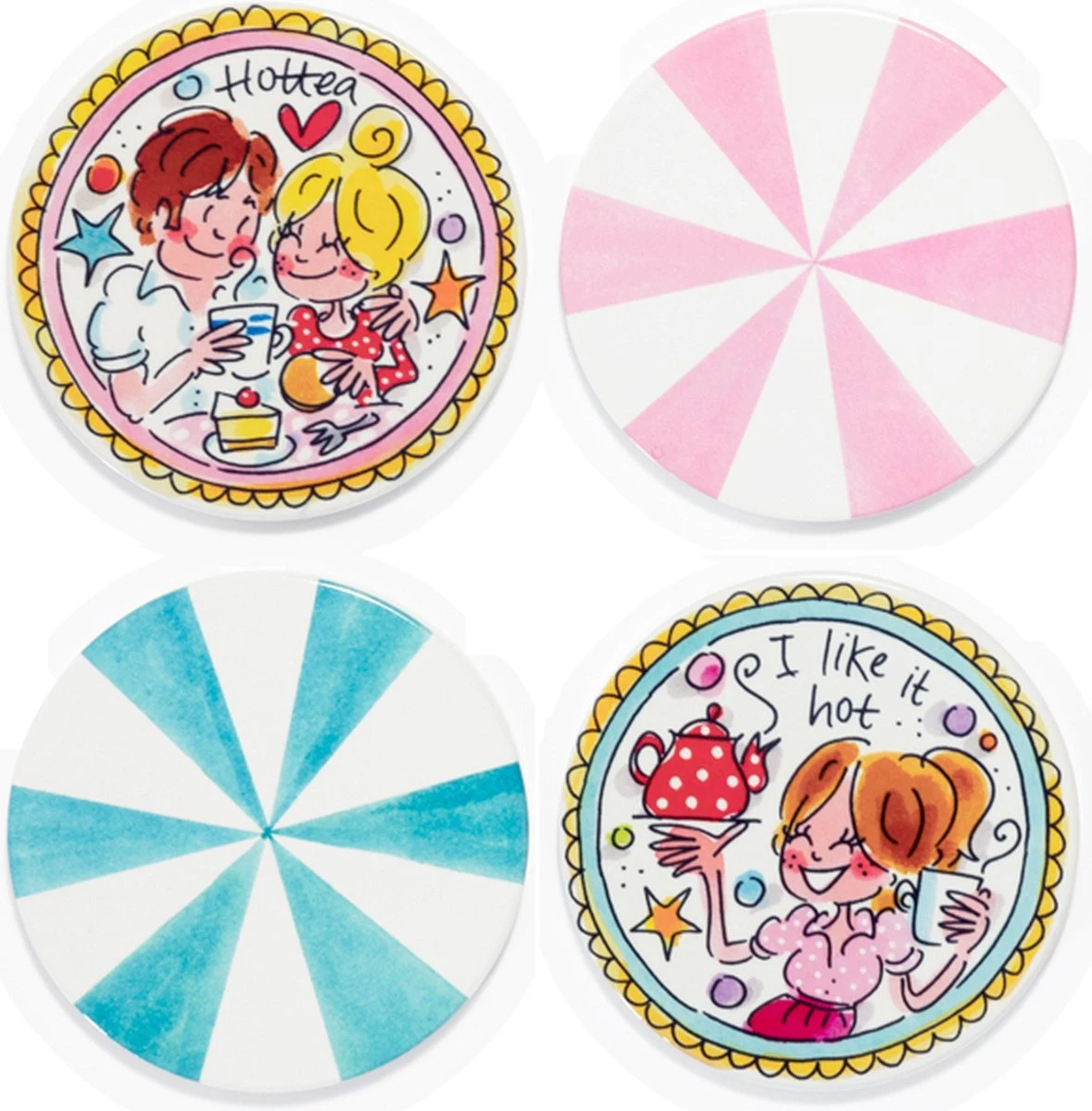 Blond Amsterdam, Even Bijkletsen: Set Onderzetters, 4pcs 3 Blond Amsterdam, Even Bijkletsen: Set Onderzetters, 4pcs