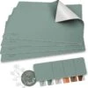 Sølmo I Designer Placemat Van PU-Leer, Hittebestendig In Twee Kleuren I 4 Afveegbare Placemats Met Onderzetter, Leren Placemat, Placemat Leer, Placemat Kids (Petrol/Grijs) -Bormioli Rocco winkel 1187x1200 11