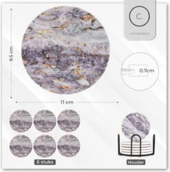 Castagnola Keramische Onderzetters Met Houder – Onderzetters Voor Glazen – Onderzetters Design – Onderzettersset – Drink Onderzetters – Keramisch – Kurk – Set Van 6 – Grijs/Goud 15 Castagnola Keramische Onderzetters Met Houder – Onderzetters Voor Glazen – Onderzetters Design – Onderzettersset – Drink Onderzetters – Keramisch – Kurk – Set Van 6 – Grijs/Goud -Bormioli Rocco winkel 1190x1200 6