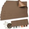 Sølmo I Designer Placemat PU Leather, Hittebestendig Twee Kleuren I 4st Placemat Wipeable With Coaster, Placemat Leather, Place Mat, Placemat Leather, Placemat Kids (Brown/Gold) 2 Sølmo I Designer Placemat PU Leather, Hittebestendig Twee Kleuren I 4st Placemat Wipeable With Coaster, Placemat Leather, Place Mat, Placemat Leather, Placemat Kids (Brown/Gold) -Bormioli Rocco winkel 1190x1200 7