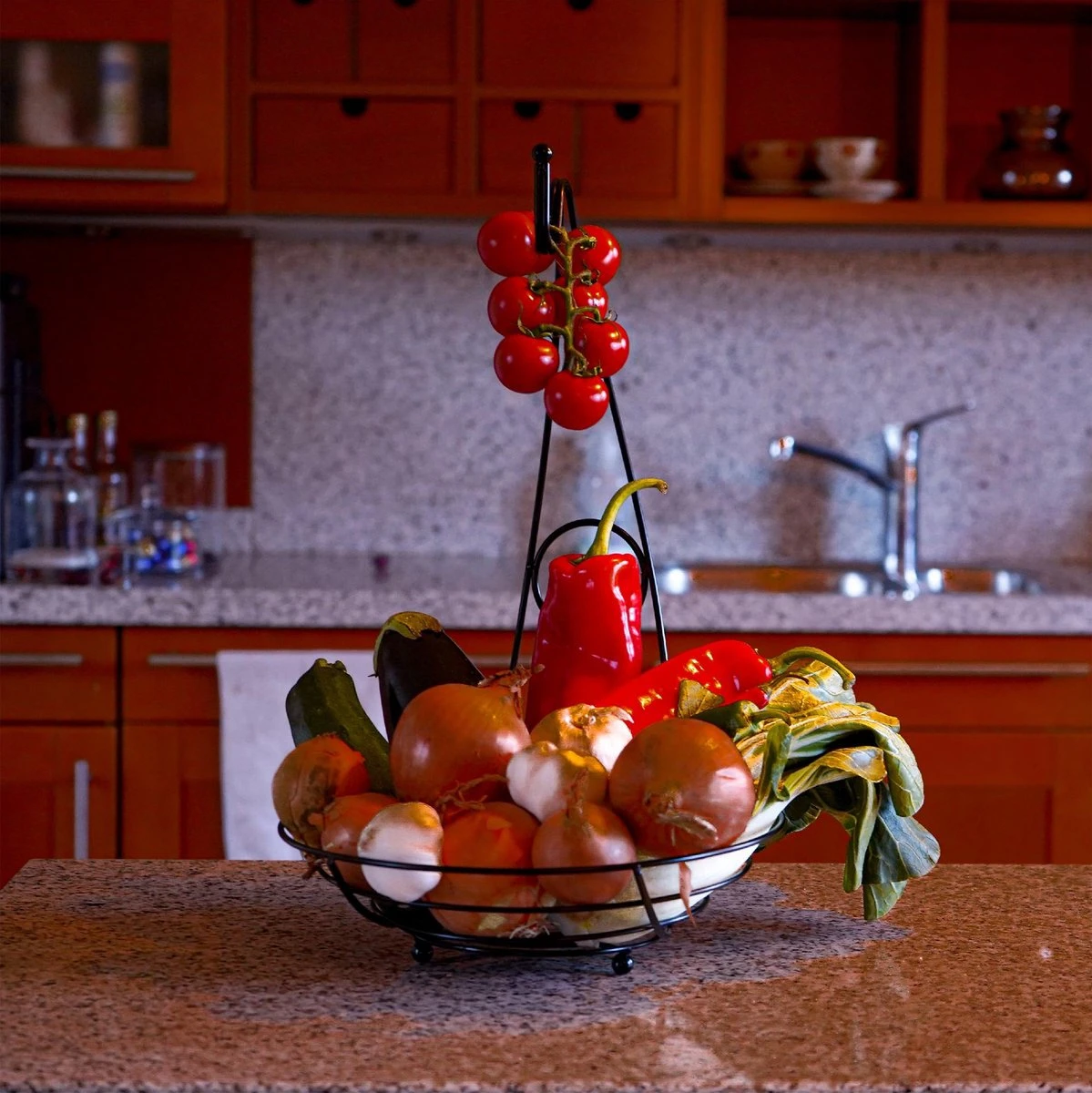 Merkloos Fruitmand Met Banaanhouder – Fruitschaal Zwart – Fruitmand Zwart Metaal – Bananenhouder – Fruitmand Hangend - Decoratieve Schaal – Keuken – 27x27x39 7 Merkloos Fruitmand Met Banaanhouder – Fruitschaal Zwart – Fruitmand Zwart Metaal – Bananenhouder – Fruitmand Hangend - Decoratieve Schaal – Keuken – 27x27x39 - Afbeelding 5