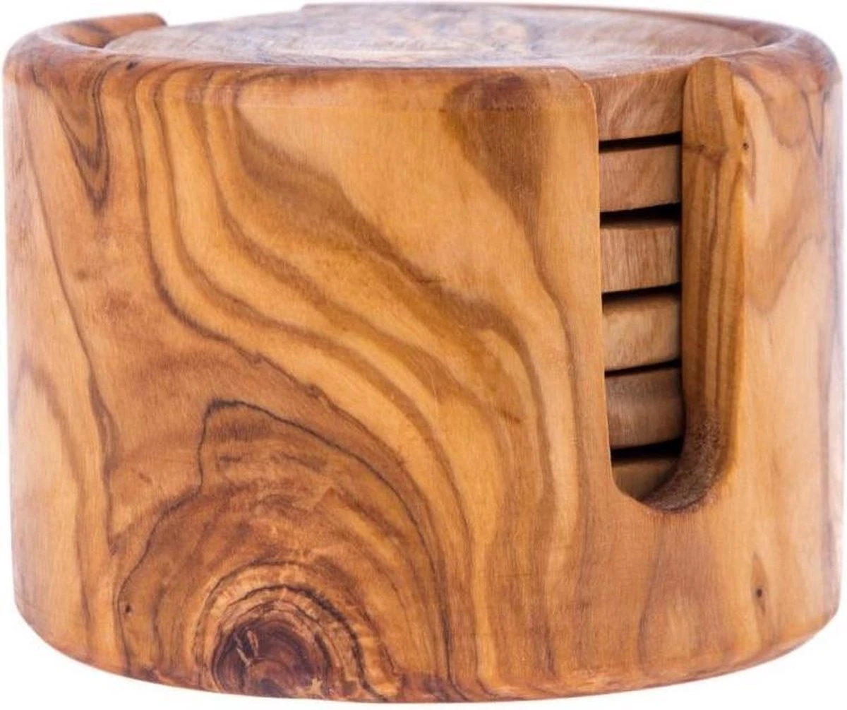 Yakelos Onderzetters Olijfhout Handgemaakt 6 Stuks 4 Yakelos Onderzetters Olijfhout Handgemaakt 6 Stuks - Afbeelding 2