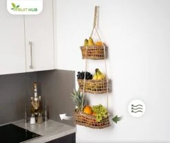 FRUIT HUB - Hangende Fruitmand - Wandplank - 100% Natuurlijk. Fruitmand Muur, Fruitopslag, Hangende Hangende Mand Keuken 6 FRUIT HUB - Hangende Fruitmand - Wandplank - 100% Natuurlijk. Fruitmand Muur, Fruitopslag, Hangende Hangende Mand Keuken -Bormioli Rocco winkel 1200x1011 2