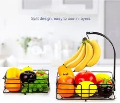 SensaHome - Fruitmand Met Bananenhouder - Vierkant 2-Laags Zwart - Fruitschaal - Etagere - Metaal - Industrial - Modern 23 SensaHome - Fruitmand Met Bananenhouder - Vierkant 2-Laags Zwart - Fruitschaal - Etagere - Metaal - Industrial - Modern -Bormioli Rocco winkel 1200x1036 2