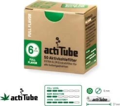 ActiTube Extra Slim - Active Charcoal Filters - Actief Koolfilter - 50 X 6mm