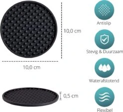 Castagnola Siliconen Onderzetters Met Houder – Onderzetters Voor Glazen – Onderzetters Design – Onderzettersset – Drink Onderzetters – Hoogwaardige Siliconen – Set Van 14 – Zwart 12 Castagnola Siliconen Onderzetters Met Houder – Onderzetters Voor Glazen – Onderzetters Design – Onderzettersset – Drink Onderzetters – Hoogwaardige Siliconen – Set Van 14 – Zwart -Bormioli Rocco winkel 1200x1091 7