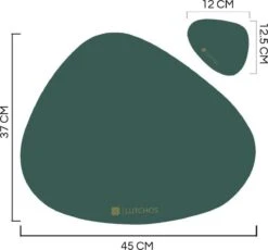 LUTCHOS Placemat Set - 12 Delig - Glorious Green - Lederlook - Waterafstotend - Krasbestendig 23 LUTCHOS Placemat Set - 12 Delig - Glorious Green - Lederlook - Waterafstotend - Krasbestendig -Bormioli Rocco winkel 1200x1115