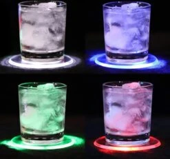 Lichtgevende Onderzetter Rond - RGB Kleuren - LED 8 Lichtgevende Onderzetter Rond - RGB Kleuren - LED -Bormioli Rocco winkel 1200x1120