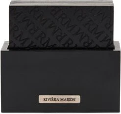 Riviera Maison Onderzetters Voor Glazen - RM Identity Coasters - Zwart