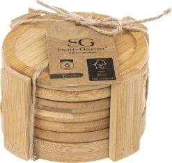 Set Van 6x Ronde Onderzetters Voor Glazen D10 Cm Bamboe 9 Set Van 6x Ronde Onderzetters Voor Glazen D10 Cm Bamboe -Bormioli Rocco winkel 1200x1140 2