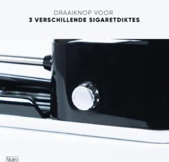 Akaro Elektrische Sigarettenmaker - Zwart - 3 Standen - Opvangbak - Tabaktrechter - Sigaretten Maker Electrisch - Sigaretten Maker - Electrische Sigarettenmachine -Bormioli Rocco winkel 1200x1153 1