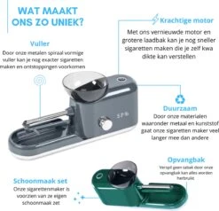 SP ® Elektrische Sigarettenmaker - Sigarettenmakers - Sigaretten Maker - 2022 / 2023 Model - Grijs - Sigarettenmachine 12 SP ® Elektrische Sigarettenmaker - Sigarettenmakers - Sigaretten Maker - 2022 / 2023 Model - Grijs - Sigarettenmachine -Bormioli Rocco winkel 1200x1155 1