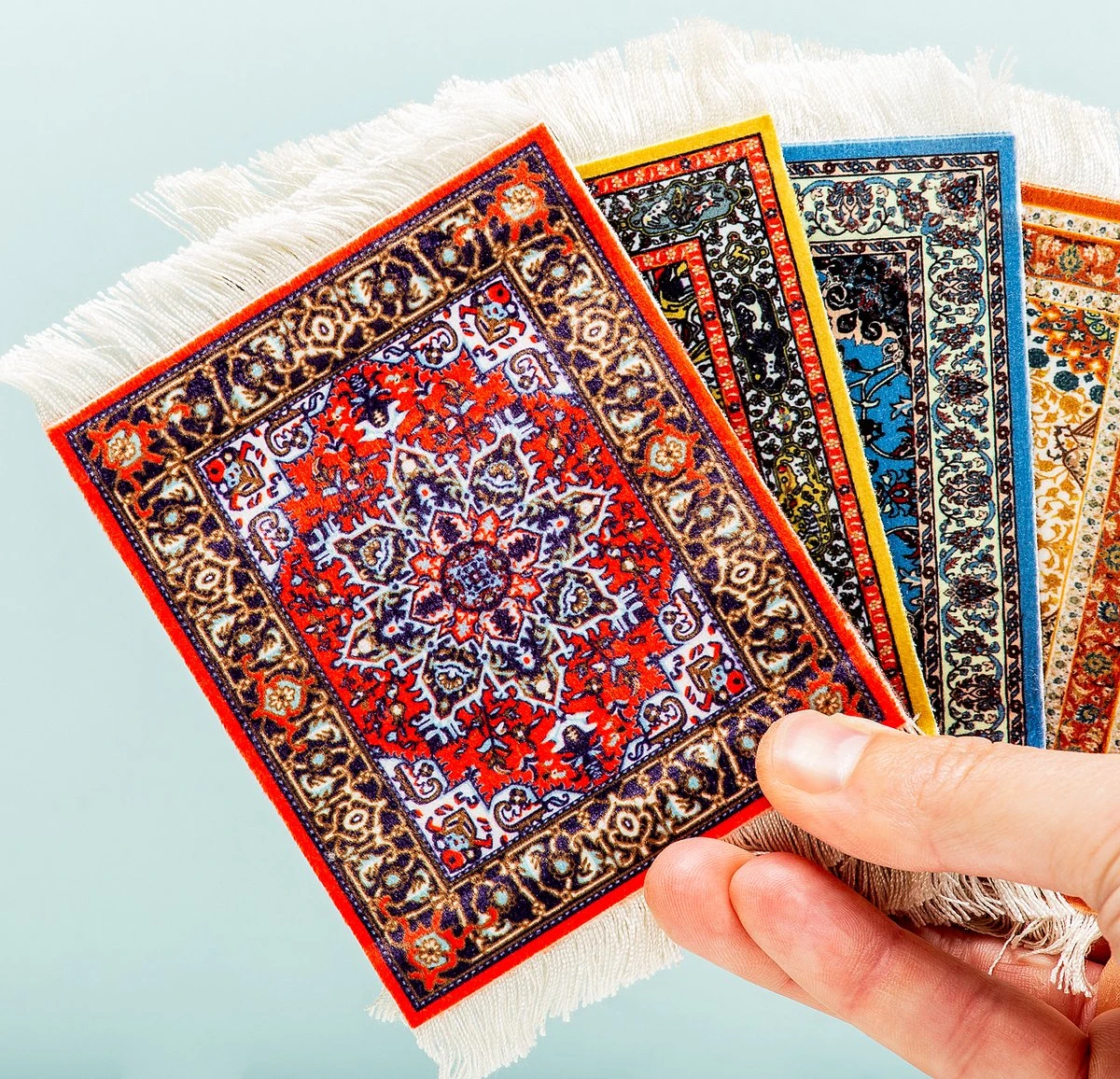 Invotis Perzisch Tapijt Onderzetters (Set Van 4) 9 Invotis Perzisch Tapijt Onderzetters (Set Van 4) - Afbeelding 7