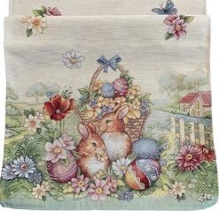 Merkloos Tafelkleed -Tafelloper - Gobelin - Pasen - Groen - Met Konijntjes - 45 X 140 Cm 9 Merkloos Tafelkleed -Tafelloper - Gobelin - Pasen - Groen - Met Konijntjes - 45 X 140 Cm -Bormioli Rocco winkel 1200x1160