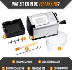 Professionele Elektrische Sigaretten Maker - Sigaretten Roller - Sigaretten Schieter - Automatisch - Zilver 9 Professionele Elektrische Sigaretten Maker - Sigaretten Roller - Sigaretten Schieter - Automatisch - Zilver -Bormioli Rocco winkel 1200x1162 1