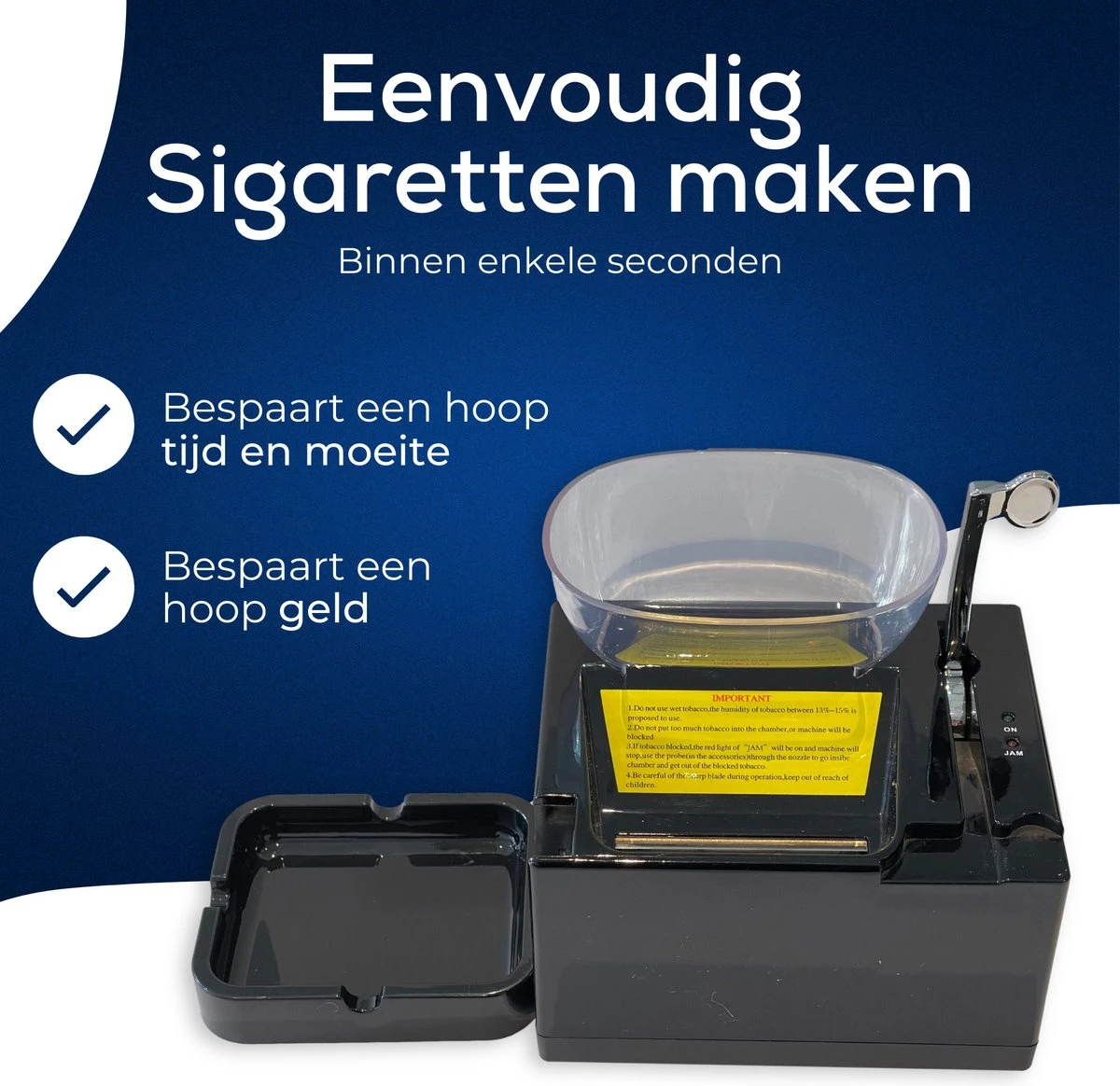 Macs Limit Elektrische Sigarettenmaker - Electrische Sigarettenmachine - Sigaretten Maker- Sigarettenvuller - Hulzenstopper - Complete Set- Machine à Cigarettes électrique 8 Macs Limit Elektrische Sigarettenmaker - Electrische Sigarettenmachine - Sigaretten Maker- Sigarettenvuller - Hulzenstopper - Complete Set- Machine à Cigarettes électrique - Afbeelding 6