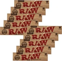 Merkloos RAW Classic King Size Slim Vloei - Lange Vloei - Vloeipapier - Rolling Paper (Smoking) - 10 Stuks