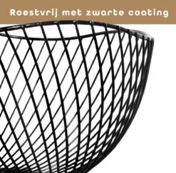 Fruitschaal Zwart – Fruitmand – Metaal – Modern – Medium – 25cm - Baulk® 17 Fruitschaal Zwart – Fruitmand – Metaal – Modern – Medium – 25cm - Baulk® -Bormioli Rocco winkel 1200x1180 4