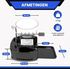 Rock&Rose Elektrische Sigarettenmaker - Inclusief Borsteltje - Sigarettenmakers - Sigarettenmachine - Electrische - Hulzenstopper - Zwart -Bormioli Rocco winkel 1200x1184 2