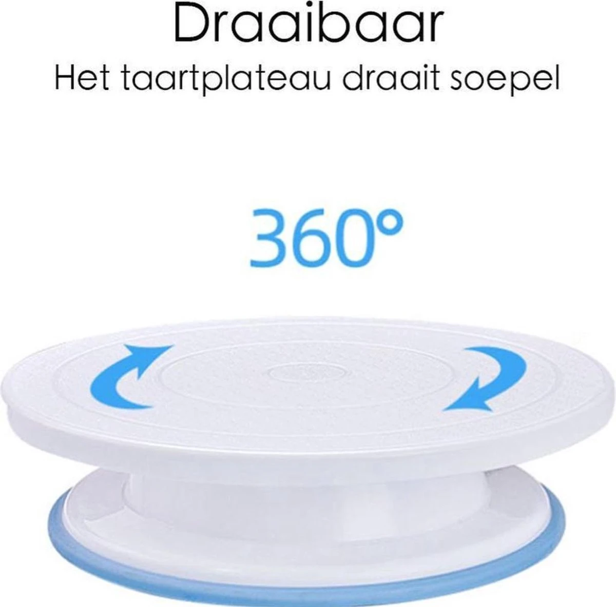Jumalu Taartplateau - Draaibaar Taartplateau Anti-slip - Draaiplateau Taart –Turntable Cake - Taartplateau - Draaitafel 6 Jumalu Taartplateau - Draaibaar Taartplateau Anti-slip - Draaiplateau Taart –Turntable Cake - Taartplateau - Draaitafel - Afbeelding 4