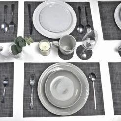 Merkloos De Millennials Duurzame Placemats 6+6 (gratis Coaster) - Zwart- Decoratie - Hittebestendig - Makkelijk Schoon - Fijngeweven PVC - Herbruikbare - Keukenaccessoires - Cadeau 14 Merkloos De Millennials Duurzame Placemats 6+6 (gratis Coaster) - Zwart- Decoratie - Hittebestendig - Makkelijk Schoon - Fijngeweven PVC - Herbruikbare - Keukenaccessoires - Cadeau -Bormioli Rocco winkel 1200x1196 4