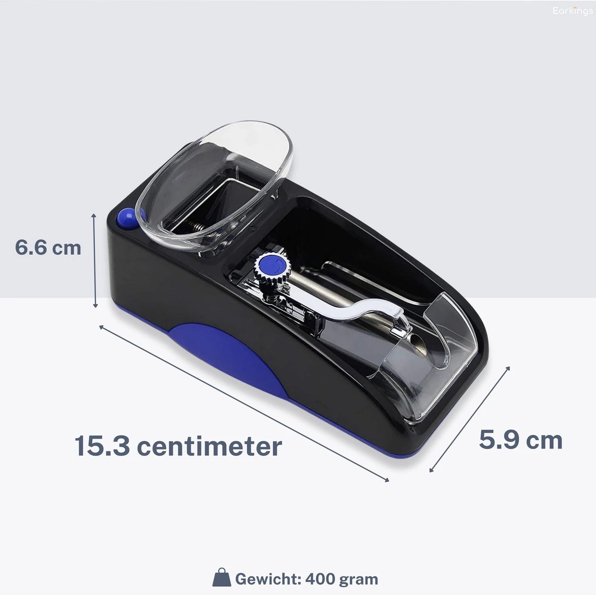 Sigaretten Maker Electrisch - Elektrische Sigarettenmaker Blauw Voor Perfecte Sigaretten - Sigaretten Maker EarKings 6 Sigaretten Maker Electrisch - Elektrische Sigarettenmaker Blauw Voor Perfecte Sigaretten - Sigaretten Maker EarKings - Afbeelding 4