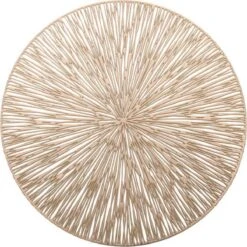 Merkloos Gouden- Placemats - Rond - 38 Cm - 4 Stuks - Onderlegger - Hitte Bestendig - Goud - Luxe Uitstraling - Open Gewerkt -Bormioli Rocco winkel 1200x1198 21