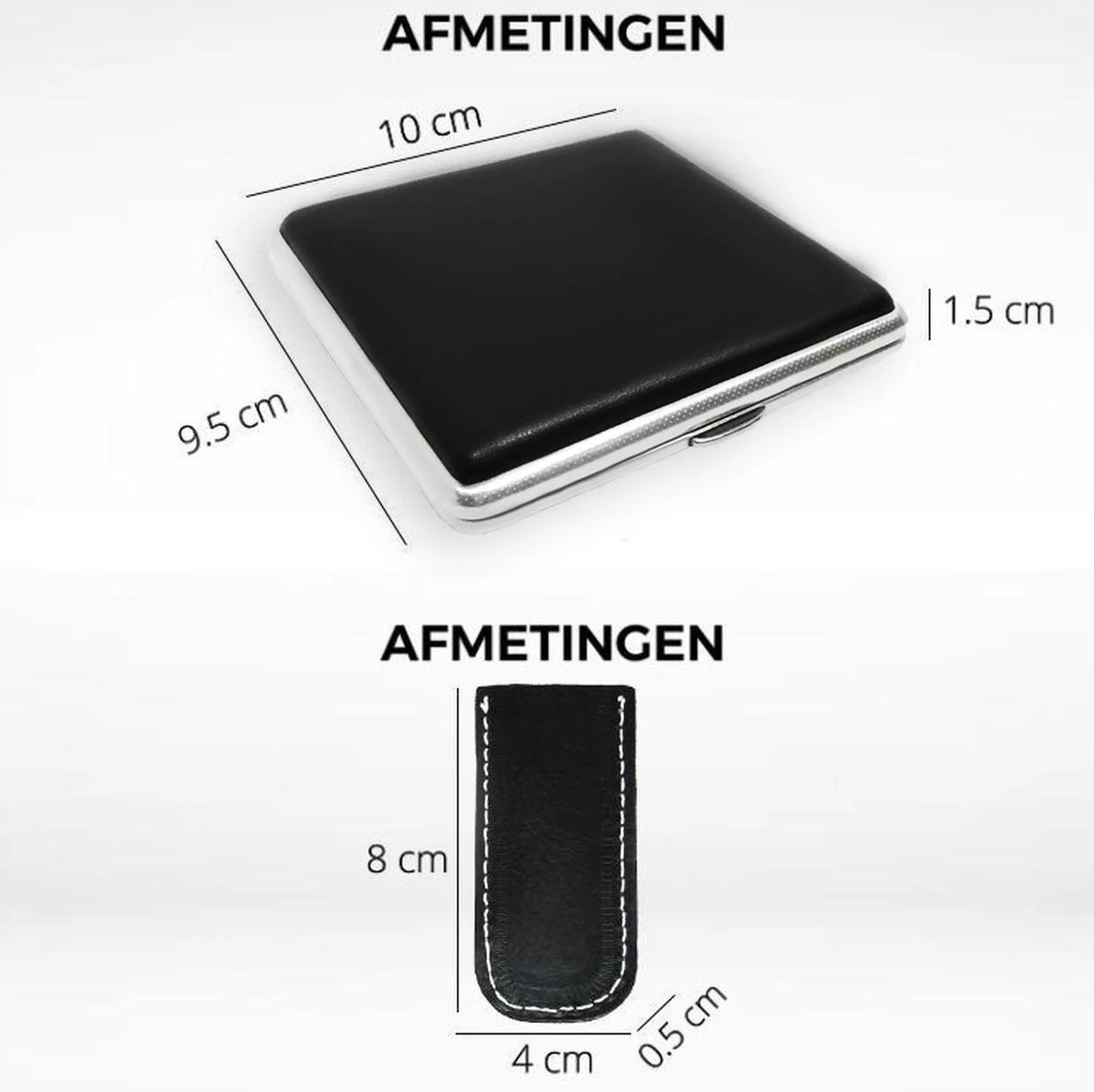 EYSLife Sigaretten Doosje + Aansteker Hoesje - Met Veerkrachige Houders - 20 Sigaretten - Leder - Extra Stevig - Roestvrij - Sigarettenhouder - Box / Opbergdoosje 9 EYSLife Sigaretten Doosje + Aansteker Hoesje - Met Veerkrachige Houders - 20 Sigaretten - Leder - Extra Stevig - Roestvrij - Sigarettenhouder - Box / Opbergdoosje - Afbeelding 7