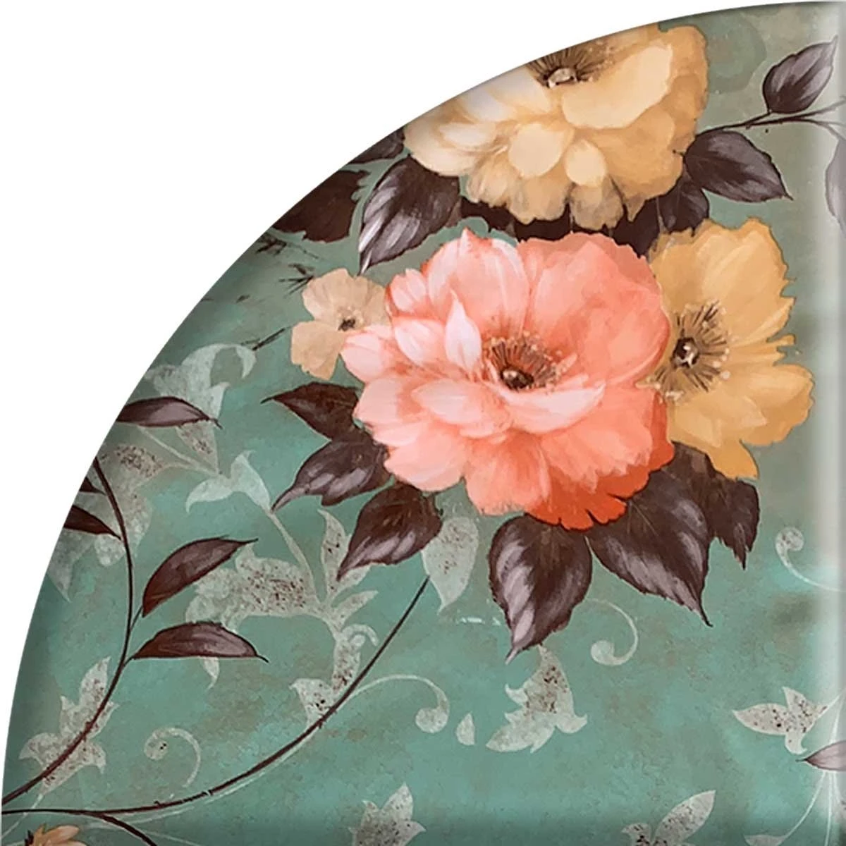 Merkloos Rond Tafelzeil - Ø 140 Cm - Roses - Mintgroen 5 Merkloos Rond Tafelzeil - Ø 140 Cm - Roses - Mintgroen - Afbeelding 3