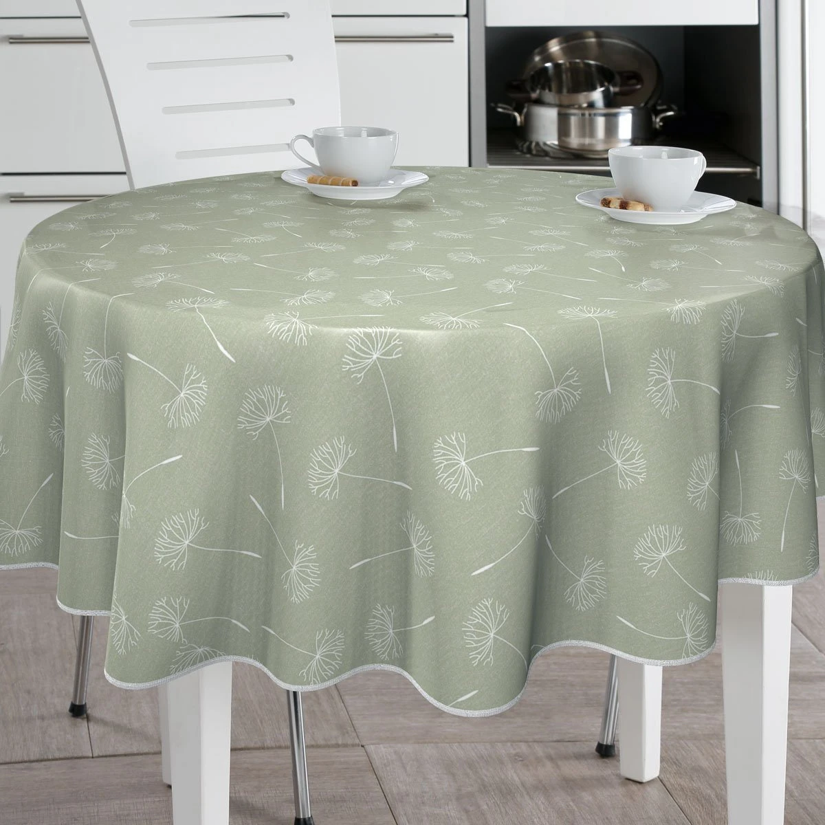 Rond Tafelzeil Dente Leão Groen - 180cm 3 Rond Tafelzeil Dente Leão Groen - 180cm