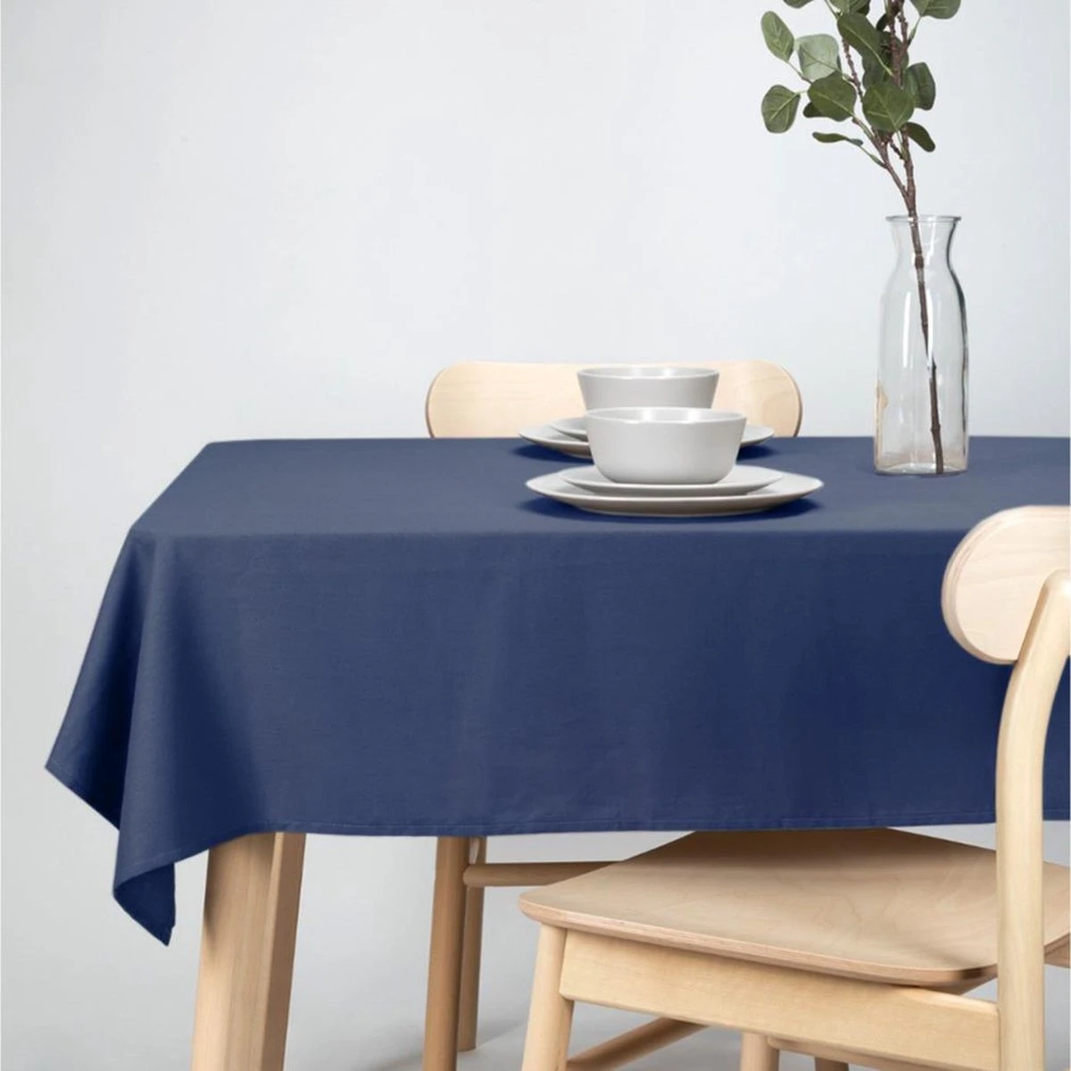 Merkloos Tafellaken-Tafelzeil - Dordogne 140x250cm Poly/katoen Blauw 3 Merkloos Tafellaken-Tafelzeil - Dordogne 140x250cm Poly/katoen Blauw