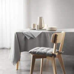 Tafellaken-Tafelkleed- Mistral Katoen Gerecycled 140x240cm Grijs