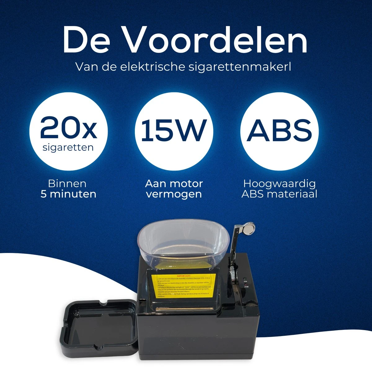 Macs Limit Elektrische Sigarettenmaker - Electrische Sigarettenmachine - Sigaretten Maker- Sigarettenvuller - Hulzenstopper - Complete Set- Machine à Cigarettes électrique 6 Macs Limit Elektrische Sigarettenmaker - Electrische Sigarettenmachine - Sigaretten Maker- Sigarettenvuller - Hulzenstopper - Complete Set- Machine à Cigarettes électrique - Afbeelding 4